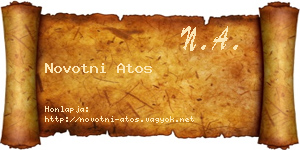 Novotni Atos névjegykártya
